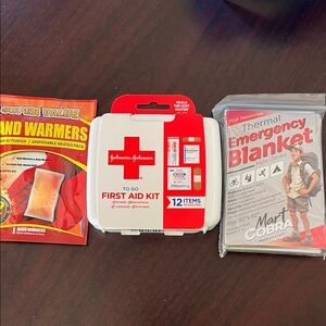 Johnson & Johnson First Aid Kit - Red and White